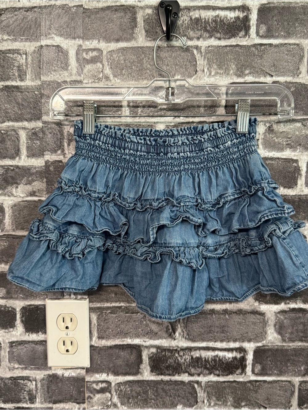 Gap × LoveShackFancy Kids Denim Flippy Skirt Jean denim layered
